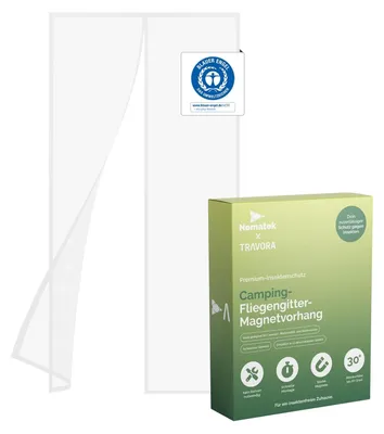 Obrázek produktu pro Magnetická moskytiéra na dveře, bílá, 60 x 200 cm