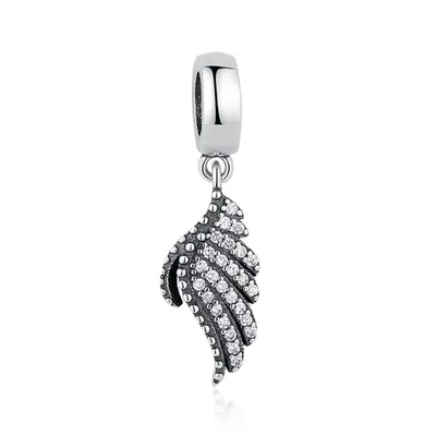 Produktbild von PANDACHARMS Engelsflügel Charm Anhänger, 925er Sterling Silber, passt zu Pandora