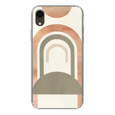 Produktbild von MuchoWow® Handyhülle Schutzhülle Hülle für iPhone XR Rosa - Grün - Abstrakt Silikon Softcase Handy Hülle - Schutzdeckel