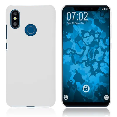 Produktbild von PhoneNatic Case kompatibel mit Xiaomi Mi 8 - Hülle weiß gummiert Hard-case Cover