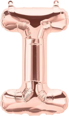 Produktbild von Folienballon Buchstabe I, rosegold, ca. 80 cm, für Luftbefüllung