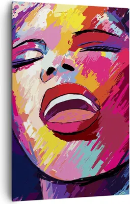 Produktbild von Bild auf Leinwand - Leinwandbild - Einteilig - Frau Abstraktion - 80x120cm - Wand Bild - Wanddeko - Wandbilder - Leinwanddruck - Wanddekoration - Leinwand bilder - Wandbild - PA80x120-4019