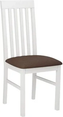 Immagine prodotto di Sedia da pranzo imbottita DANBURY 1 - bianco / marrone 2