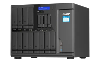 Produktbild von QNAP TS-1655 - NAS-Server - 16 Schächte - SATA 6Gb/s - RAID RAID 0, 1, 5, 6, 10, 50, JBOD, 60 - RAM 8 GB - 2.5 Gigabit Ethernet - iSCSI Support