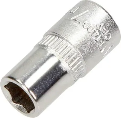 Zdjęcie produktu dla Yato YT-1406, Gniazdko, 1/4", Metryczny, 1 głowic(e), 7 mm, Stal chromowo-wanadowa