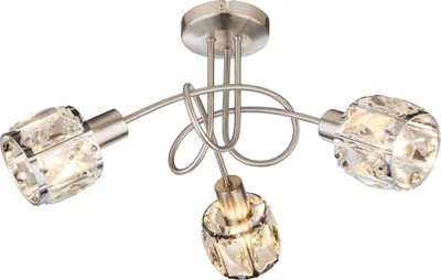 Produktbild von Globo Lighting Deckenleuchte Metall Nickel matt, 3x E14