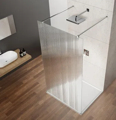 Produktbild von Gelco VARIO CHROME Walk-In Duschwand, freistehend, Nordic Glas, 1000 mm