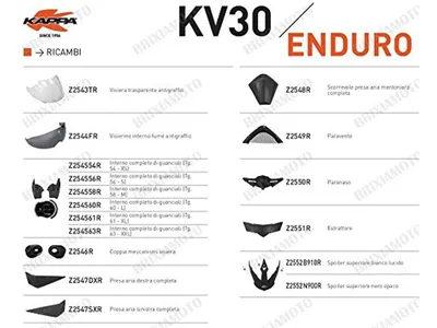 Zdjęcie produktu dla Przyłbica KAPPA, do kasku krzyżowego "KV30", przezroczysta
