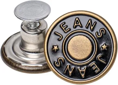 Produktbild von Messing Jeansknöpfe Ø 20 mm, 20 Stück, Bronze, mit Schlagnageln, für Jeans, breitere Hose