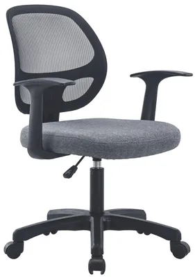 Produktbild von XORA Drehstuhl PARKER, Grau Stoff, mit Rollen, 140 kg belastbar, 59x89x61 cm