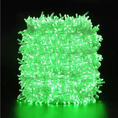 Produktbild von 100M 2000LEDs, 8 Lichtmodi, IP44 Wasserdichte LED Weihnachten Lichterkette, Garten Streifen Licht, Innendeko Licht, Party Beleuchtung, Grün