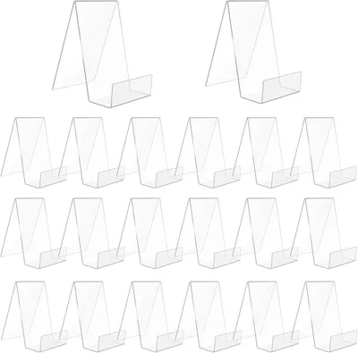 Obrázek produktu pro Stojany na časopisy, 20 kusů, průhledné, rozměry 10,5 x 9 x 7,5 cm