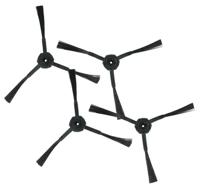 Produktbild von vhbw 4x Seitenbürste kompatibel mit iLife Chuwi V5Pro, V5, V5S Saugroboter - Reinigungsbürsten Set, schwarz