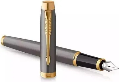 Produktbild von Parker IM, Grau, Grau, Lack, Kursiv nib, Fein, Geschenkbox