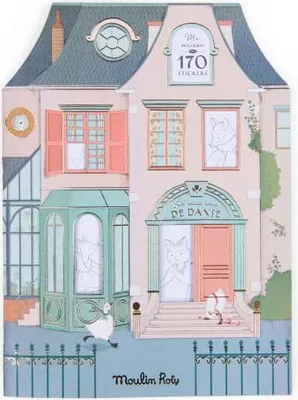 Productafbeelding van Kleurplaat met stickers, De kleine dansschool, Moulin Roty
