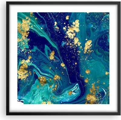 Produktbild von Gerahmtes Poster - Schwarzer Rahmen - Abstraktion modern - 50x50 cm - Wand Bild - Wanddeko - Wandbilder - Kunstposter - Wandposter - Bilderrahmen - Bilder - Kunstdruck - Wandbild - P2BAC50x50-3831
