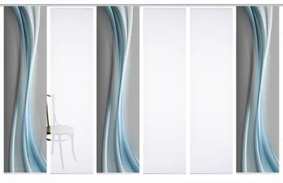 Produktbild von 84070 ELANIA Schiebegardine aus recyceltem Polyester, halbtransparent