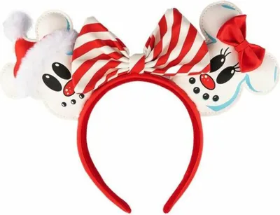 Image de Loungefly - Disney Mickey i Minnie Śnieżny Czapek - Opaska na Włosy