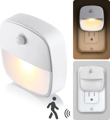 Produktbild von 1 gniazdo lampki nocnej LED z czujnikiem ruchu Lampka nocna, barwa światła: ciepła biel