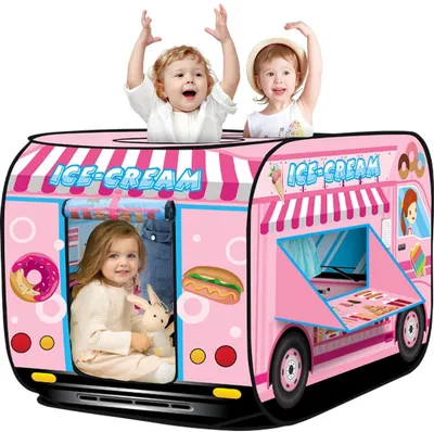 Produktbild von Kinderzelt Pop Up Schulbus Spielzelt Faltbar Indoor Outdoor ab 3 Jahren