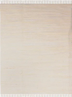 Produktbild von MY-RUG Fleckerlteppich,Avani, 110x60, Kelim-Teppich beige sandfarben beige, aus Baumwolle, handgewebt, wendbar, mit Fransen, rechteckig