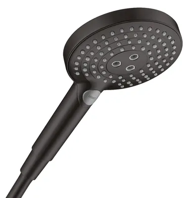 Obrázok produktu pre Sprchová hlavica hansgrohe Raindance Select S, ručná, 120 mm, 3 trysky, technológia PowderRain, EcoSmart+, matná čierna