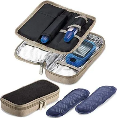 Produktbild von Insulinbeutel in Schwarz und Braun