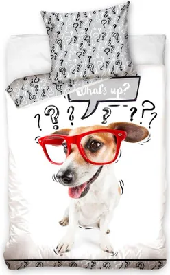 Immagine prodotto di CARBOTEX Biancheria da letto reversibile in cotone DOG IN EYES, 140/200+70/80, NL203007