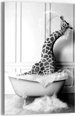 Produktbild von DEQOART Glasbild Echtglas 60x90 cm 'Humorvolle Wildnis' Wandbild Bild modern Deko