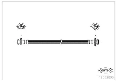 Produktbild von CORTECO 19032986 Bremsschlauch Hinten Rechts für HONDA Jazz II Schrägheck (GD, GE3, GE2)