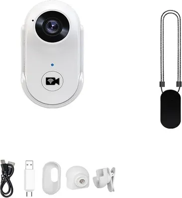 Obrázek produktu pro INF Bílá A100+ Mini Sportovní Kamera s Magnetem: Kapesní 1080p HD
