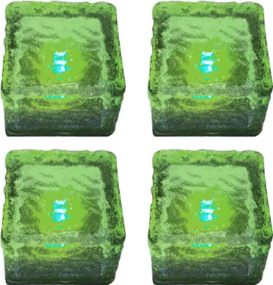 Produktbild von Solarleuchten - Wasserdichte Solar-Eiswürfelleuchten für Gartenwege,green