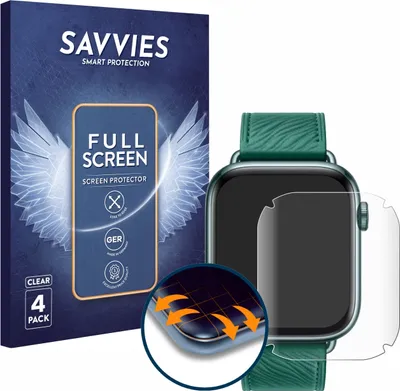 Produktbild von 4x Savvies Fullscreen Schutzfolie für Honor Watch 5 Displayschutz Folie Fullcover Klar Transparent
