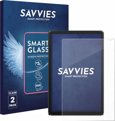 Produktbild von 2x Savvies Schutzglas Folie für Ainmel AMLC12 10.1" 9H Panzer Schutzfolie Glas Displayschutz klar transparent