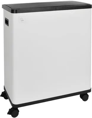 Productafbeelding van Sensorafvalemmer - Keukenemmer - voor afvalscheiding - Hygiënisch afval scheiden - Automatische sensoropening - 60 liter - 2 vakken - Wit