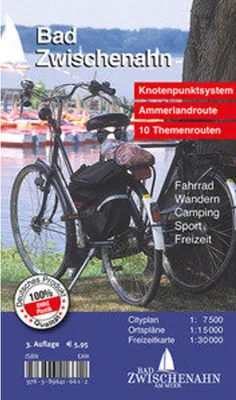 Produktbild von Bad Zwischenahn, KVplan, Radkarte/Knotenpunktkarte/Wanderkarte/Stadtplan, 1:30.000 / 1:15.000 / 1:7.500