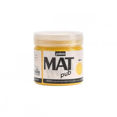 Productafbeelding van Pebeo Mat Pub Acrylverf, 140 ml, goudgeel