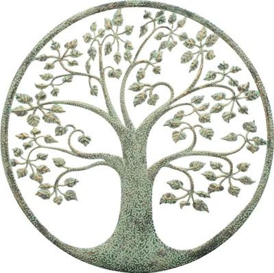 Produktbild von Wandbild Baum des Lebens Metall mintgrün – Ø 40cm, Wanddeko