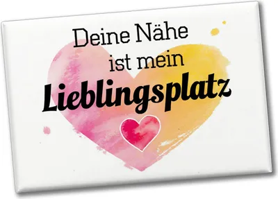 Produktbild von Deine Nähe mein Lieblingsplatz Souvenir Souvenir Magnet Herz Design