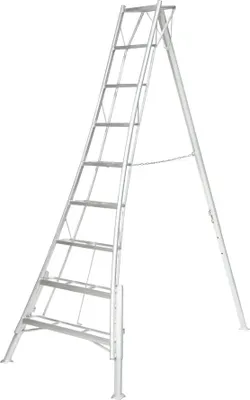 Produktbild von Niwaki Aluminium 3-Holm-Gartenleiter höhenverstellbar Silber 227x140x301 cm