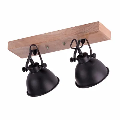 Obrázek produktu pro JUST LIGHT SAMIA nástěnné a stropní svítidlo E14 max.40W dvojité hnědé/černé 18-22cm 11982-18