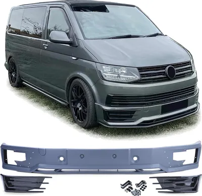 Obrázok produktu pre Predný spojler spojler nárazník + mriežka pre VW T6 VI od 2015-