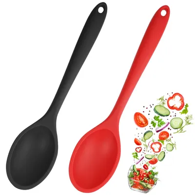 Produktbild von Silikon-Kochlöffel - Hitzebeständiger Rührlöffel für die Küche - 27 cm - 2 Stück