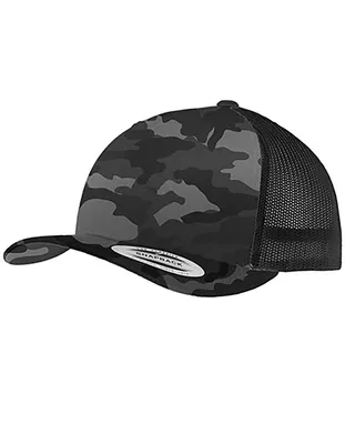 Produktbild von FLEXFIT 6606C | Camo Trucker - Farbe: Dark Camo/Black - Größe: One Size