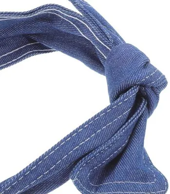 Produktbild von Breites Jeans-Haarband mit Schleife für Damen als komfortabler und modischer Haarreif