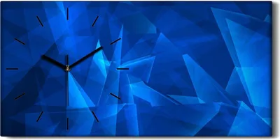 Produktbild von Wandbild Leinwand Bilder Wanduhr Geräuschlos 60x30 Abstrakte Kunst Geometrisch - schwarze Hände