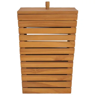 Image de Panier à linge 30×30×45 cm teck massif