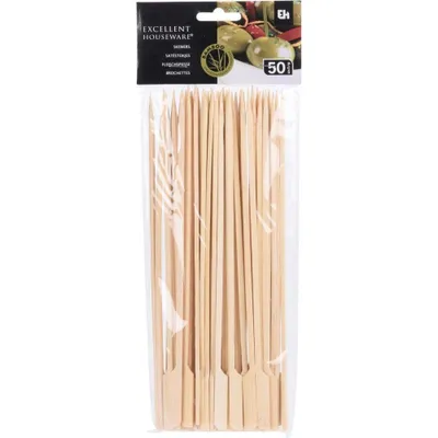 Immagine prodotto di ECCELLENTI ARTICOLI PER LA CASA Stuzzicadenti in legno Spiedini di bambù per antipasti Shish kebab 25 cm 50 pezzi