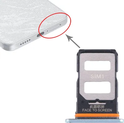 Obrázek produktu pro Pro Xiaomi Redmi Note 13 Pro Dual SIM Card Holder Card Tray Náhradní díl Blue