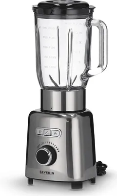 Produktbild von SEVERIN Standmixer SM 3710  aus Edelstahl, poliertschwarzsilber Standmixer Standmixer Mixbecher